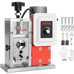 imageVEVOR Electric Wire Stripping Machine 006157 Automatic Stripper 370 W 88 ftmin With Extra Manual Crank 11 Channels Copper StripperElectric 400W