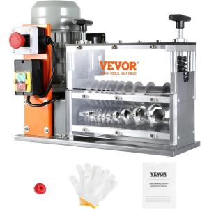 imageVEVOR Electric Wire Stripping Machine 006157 Automatic Wire Stripper Machine 750 W 98 ftmin Wire Stripper with Visible Stripping Depth Reference 10 Channels Electric Wire Strip MachineElectric 750W