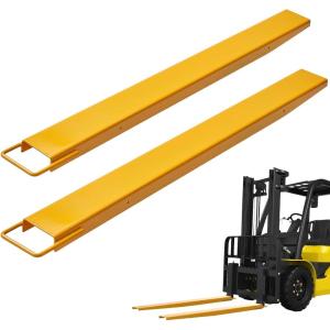 imageVEVOR Forklift Extensions 96 Inch Pallet Fork Extensions 45 Inch Width Heavy Duty Fork Extensions for Forklifts 1 Pair Forklift Extensions for Forklift Truck60 x 45 Inch