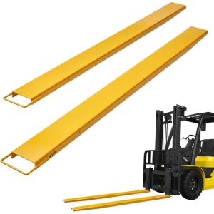 imageVEVOR Forklift Extensions 96 Inch Pallet Fork Extensions 65 Inch Width Heavy Duty Fork Extensions for Forklifts 1 Pair Forklift Extensions for Forklift Truck96 x 55 Inch