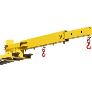 imageVEVOR Forklift Jib Boom Crane 6000lbs Capacity Manual Telescoping Boom Extends Up to 561 inches Forklift Mobile Crane with 2 Hooks Adjustable Forklift Crane Attachment for Warehouse Factories