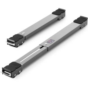imageVEVOR Heavy Duty Furniture Appliances Rollers Extendable Appliance Rollers Mobile Washing Machine Base Fridge Stand Dolly Movers for Refrigerators Dryers Dishwashers WhiteGray