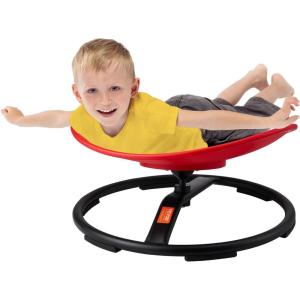 imageVEVOR Kids Swivel Chair 220 LBS Capacity Sensory Spinning Chair Autistic Kids Sensory Toy with NonSlip Metal Base Toddler Sit and Spin for Coordination Balance Focus Training BlueRed