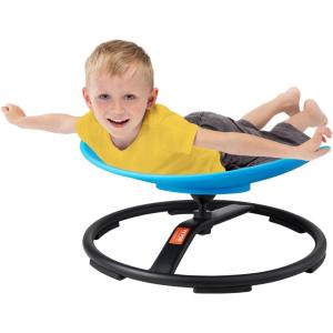 imageVEVOR Kids Swivel Chair 220 LBS Capacity Sensory Spinning Chair Autistic Kids Sensory Toy with NonSlip Metal Base Toddler Sit and Spin for Coordination Balance Focus Training BlueBlue