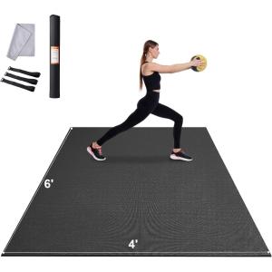 imageVEVOR Large Exercise Mat Non Slip High Density Premium Yoga Mat Exercise Yoga Mat for Men Women Fitness ampamp Exercise Mat with Bag ampamp Carry Strap for All Types of Home Yoga Pilate ampamp Floor WorkoutExercise Mat