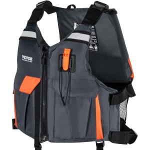 imageVEVOR Life Vest for Watersports PFD Life Jacket with Waterproof Nylon ampamp 80N Buoyancy Life VestJacket for Any Water ActivityFishing Kayaking Surfing and More Men and WomenLarge