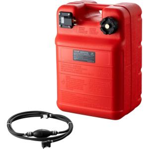 imageVEVOR Marine Tank 634Gallon24L Portable Tank with 98ft Hose Gauge for Outboard Engine Yacht Fishing Deck Boat Red