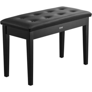 imageVEVOR Piano Bench 295quot x 14quot x 203quot Duet Keyboard Piano Chair with 203quot234 Adjustable Height Padded Cushion Storage Compartment for Music Books Wooden Piano Stool Seat for Vanity Bedroom295 x 14 x 19