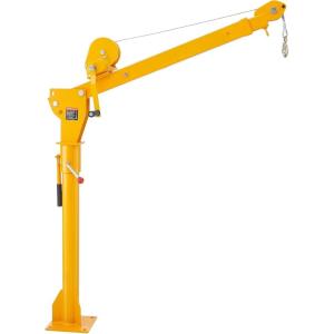 imageVEVOR Pickup Truck Crane with 1100 lbs Manual Winch Folding TruckMounted Bed Crane Steel Pickup Truck Jib Crane Hoist 360 Swivel for Lifting Goods in Construction Factory