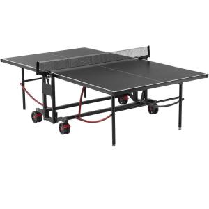 imageVEVOR Ping Pong Table Professional Table Tennis Game IndoorOutdoor All Weather Aluminum Table Tennis Table Portable Foldable Table with Quick Clamp Net ampamp Large Lockable Wheels 10 Minute Assembly