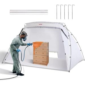 imageVEVOR Portable Paint Booth10x7x6ft Larger Spray Paint Tent with Builtin Floor ampamp Mesh Screen ampamp Windproof Hooks Painting Tent Station for Furniture DIY Hobby Tool Spray Paint ShelterExtra Large10x7x6ft