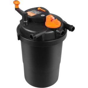 imageVEVOR Pressurized Biological Pond Filter Fit Pond Up to 2000 Gallons with 13W UVC Light 1840 GPH Bio Pond Filter System Filtration Equipment for Fountain Pool Koi Fish Aquarium Tank Garden Water1840 GPH