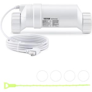 imageVEVOR Salt Cell Chlorinator Fits for Hayward W3TCell3 T3 Pool Cell Salt Water System for InGround Swimming Pools up to 15000 Gallons 15 ft Power Line White25000GalT9
