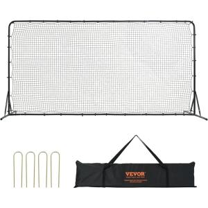 imageVEVOR Soccer Rebound Trainer Iron Soccer Training Equipment Sports Football Rebounder Wall DoubleSided Rebounding Net Easy Assembly Perfect for Backyard Practicing Solo Training Passing12x6FT