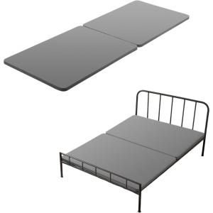 imageVEVOR Twin Size Bunkie Board 15 in Bed Board Slats with 200D Oxford Cloth Wooden Mattress Support for Twin Size Bed Easy Assembly Support Under Mattress 2 Piece GrayFull  52 x 75 in