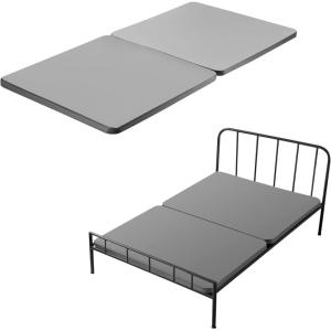 imageVEVOR Twin Size Bunkie Board 15 in Bed Board Slats with 200D Oxford Cloth Wooden Mattress Support for Twin Size Bed Easy Assembly Support Under Mattress 2 Piece GrayTwin  37 x 75 in