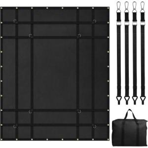 imageVEVOR Waterproof Cargo Net 72 in x 57 in Heavy Duty Truck Cargo NetWLL 700lbs 4 Adjustable Straps with Carabiners ampamp SHooks Truck Bed Cover for Trailer Pickup Boat Jeep SUV 475 x 6 ft6 x 475  700lbs