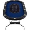 imageVEVOR 10 Player Poker Table Foldable Portable Folding Card Board Game Table Blackjack Texas Holdem Table with Padded Rails and Stainless Steel Cup HoldersBlue 84 in Casino Leisure TableBlue