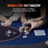 imageVEVOR 10 Player Poker Table Foldable Portable Folding Card Board Game Table Blackjack Texas Holdem Table with Padded Rails and Stainless Steel Cup HoldersBlue 84 in Casino Leisure TableBlue