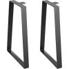 imageVEVOR 16 inch Trapezoid Steel Table Legs Replacement Furniture Legs Set of 2 for DIY Coffee Tables Modern Desks Bench Night Stands Sofa Max Load 400 lbs Heavy Duty Quick Instalation Legs BlackModern