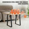 imageVEVOR 16 inch Trapezoid Steel Table Legs Replacement Furniture Legs Set of 2 for DIY Coffee Tables Modern Desks Bench Night Stands Sofa Max Load 400 lbs Heavy Duty Quick Instalation Legs BlackModern