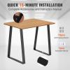 imageVEVOR 16 inch Trapezoid Steel Table Legs Replacement Furniture Legs Set of 2 for DIY Coffee Tables Modern Desks Bench Night Stands Sofa Max Load 400 lbs Heavy Duty Quick Instalation Legs BlackModern