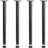 imageVEVOR 28 Inch Adjustable Desk Legs Reinforced Steel Office Table Furniture Legs Set of 4 for DIY 1200 lbs Load Capacity Heavy Duty Desk Legs Quick Instalation Legs with Adjustable Foot Cup Black