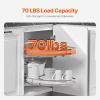 imageVEVOR 3 Tier 6 Shelf Chrome Carbon Steel Kitchen Cabinet Organizer Slide Out Storage Space Saving Silver For 15quot Width Food Jars Cans Cookware Pans MugsFor 36 Width