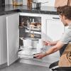 imageVEVOR 3 Tier 6 Shelf Chrome Carbon Steel Kitchen Cabinet Organizer Slide Out Storage Space Saving Silver For 15quot Width Food Jars Cans Cookware Pans MugsFor 36 Width