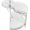 imageVEVOR 3 Tier 6 Shelf Chrome Carbon Steel Kitchen Cabinet Organizer Slide Out Storage Space Saving Silver For 15quot Width Food Jars Cans Cookware Pans MugsFor 36 Width