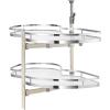 imageVEVOR 3 Tier 6 Shelf Chrome Carbon Steel Kitchen Cabinet Organizer Slide Out Storage Space Saving Silver For 15quot Width Food Jars Cans Cookware Pans MugsFor 36 Width