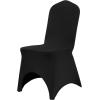 imageVEVOR 30 PCS White Folding Chair Covers  Ideal for Weddings Parties Dining and Banquets  Universal Washable Slipcovers for Folding Chairs  Elegant Event DcorBlackb