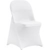 imageVEVOR 30 PCS White Folding Chair Covers  Ideal for Weddings Parties Dining and Banquets  Universal Washable Slipcovers for Folding Chairs  Elegant Event DcorWhitec