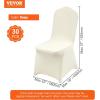 imageVEVOR 30 PCS White Folding Chair Covers  Ideal for Weddings Parties Dining and Banquets  Universal Washable Slipcovers for Folding Chairs  Elegant Event DcorBeigea