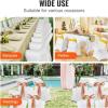 imageVEVOR 30 PCS White Folding Chair Covers  Ideal for Weddings Parties Dining and Banquets  Universal Washable Slipcovers for Folding Chairs  Elegant Event DcorWhited