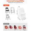 imageVEVOR 30 PCS White Folding Chair Covers  Ideal for Weddings Parties Dining and Banquets  Universal Washable Slipcovers for Folding Chairs  Elegant Event DcorWhited