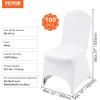 imageVEVOR 30 PCS White Folding Chair Covers  Ideal for Weddings Parties Dining and Banquets  Universal Washable Slipcovers for Folding Chairs  Elegant Event DcorWhiteb