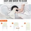 imageVEVOR 30 PCS White Folding Chair Covers  Ideal for Weddings Parties Dining and Banquets  Universal Washable Slipcovers for Folding Chairs  Elegant Event DcorIvoryb