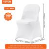 imageVEVOR 30 PCS White Folding Chair Covers  Ideal for Weddings Parties Dining and Banquets  Universal Washable Slipcovers for Folding Chairs  Elegant Event DcorWhited
