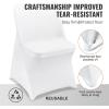 imageVEVOR 30 PCS White Folding Chair Covers  Ideal for Weddings Parties Dining and Banquets  Universal Washable Slipcovers for Folding Chairs  Elegant Event DcorWhited