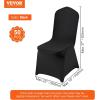imageVEVOR 30 PCS White Folding Chair Covers  Ideal for Weddings Parties Dining and Banquets  Universal Washable Slipcovers for Folding Chairs  Elegant Event DcorBlackb