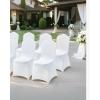 imageVEVOR 30 PCS White Folding Chair Covers  Ideal for Weddings Parties Dining and Banquets  Universal Washable Slipcovers for Folding Chairs  Elegant Event DcorWhitea
