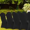 imageVEVOR 30 PCS White Folding Chair Covers  Ideal for Weddings Parties Dining and Banquets  Universal Washable Slipcovers for Folding Chairs  Elegant Event DcorBlackb