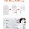 imageVEVOR 30 PCS White Folding Chair Covers  Ideal for Weddings Parties Dining and Banquets  Universal Washable Slipcovers for Folding Chairs  Elegant Event DcorWhited