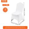 imageVEVOR 30 PCS White Folding Chair Covers  Ideal for Weddings Parties Dining and Banquets  Universal Washable Slipcovers for Folding Chairs  Elegant Event DcorWhitea