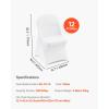 imageVEVOR 30 PCS White Folding Chair Covers  Ideal for Weddings Parties Dining and Banquets  Universal Washable Slipcovers for Folding Chairs  Elegant Event DcorWhited