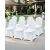 imageVEVOR 30 PCS White Folding Chair Covers  Ideal for Weddings Parties Dining and Banquets  Universal Washable Slipcovers for Folding Chairs  Elegant Event DcorWhitea