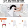 imageVEVOR 30 PCS White Folding Chair Covers  Ideal for Weddings Parties Dining and Banquets  Universal Washable Slipcovers for Folding Chairs  Elegant Event DcorWhiteb