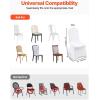 imageVEVOR 30 PCS White Folding Chair Covers  Ideal for Weddings Parties Dining and Banquets  Universal Washable Slipcovers for Folding Chairs  Elegant Event DcorWhitea