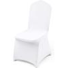 imageVEVOR 30 PCS White Folding Chair Covers  Ideal for Weddings Parties Dining and Banquets  Universal Washable Slipcovers for Folding Chairs  Elegant Event DcorWhitea